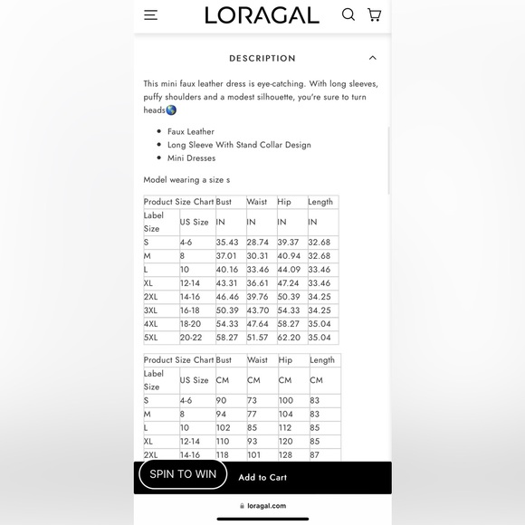 Loragal Faux leather long sleeve mini dress - Picture 4 of 9